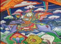 2、藏族格萨尔彩绘石刻